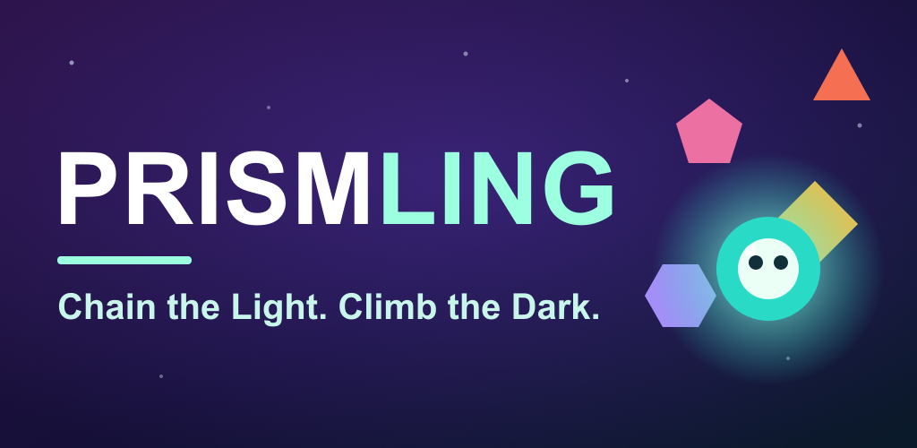 Prismling key art – Chain the Light. Climb the Dark.