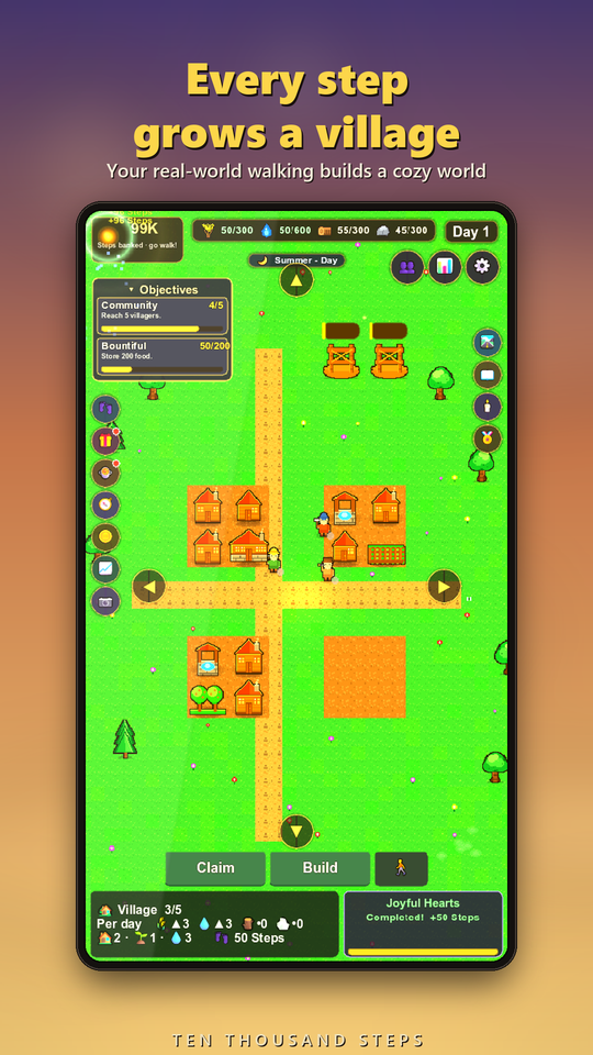Ten Thousand Steps gameplay screenshot 1